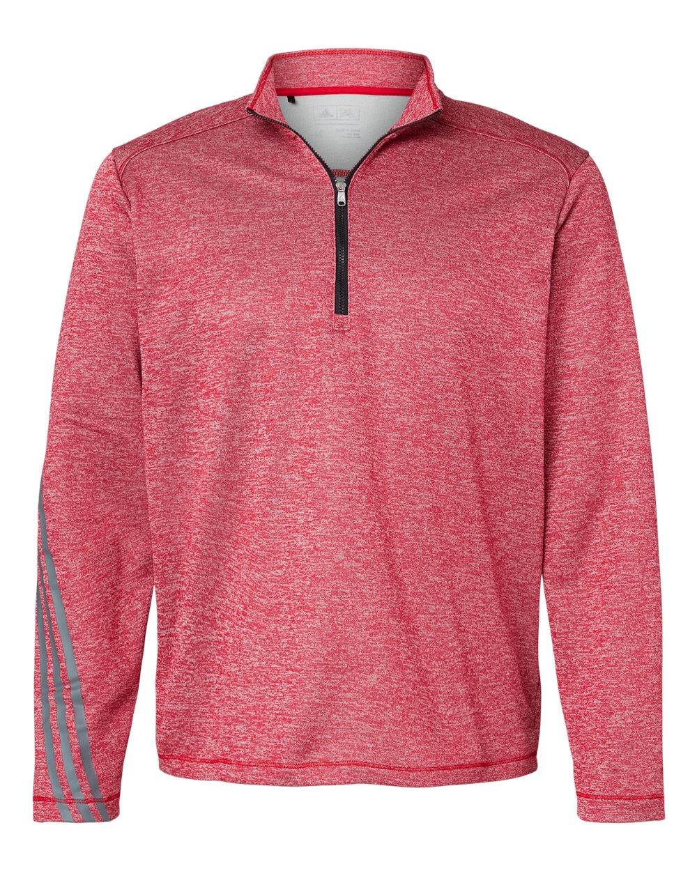 Adidas - Brushed Terry Heathered Quarter-Zip Pullover - A284