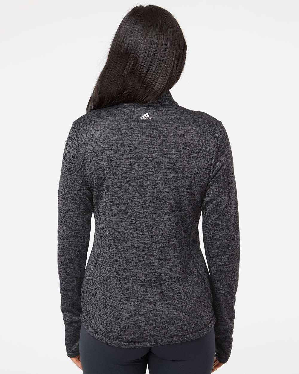 Adidas - Women's Brushed Terry Heathered Quarter-Zip Pullover - A285