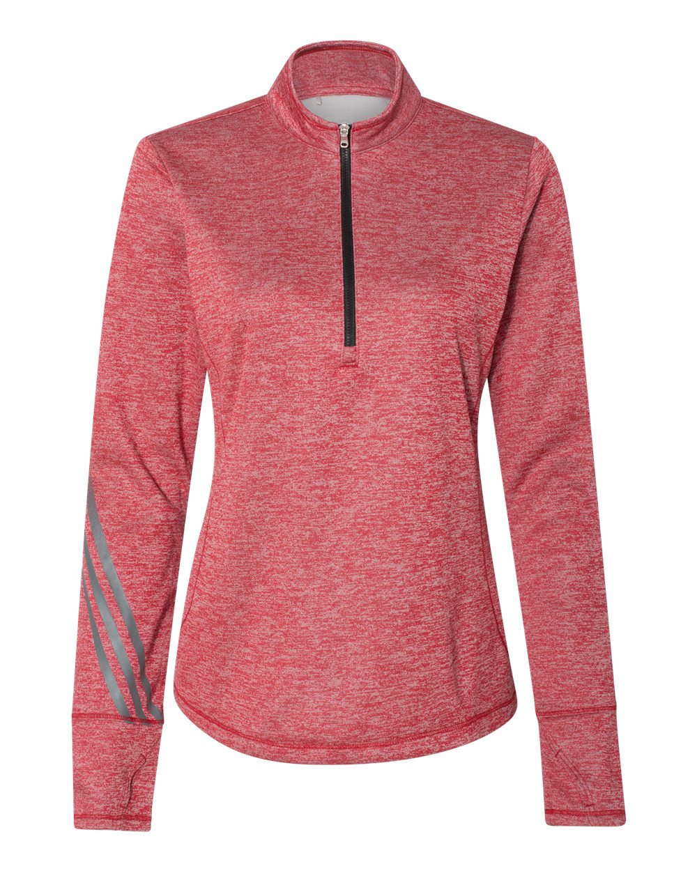Adidas - Women's Brushed Terry Heathered Quarter-Zip Pullover - A285