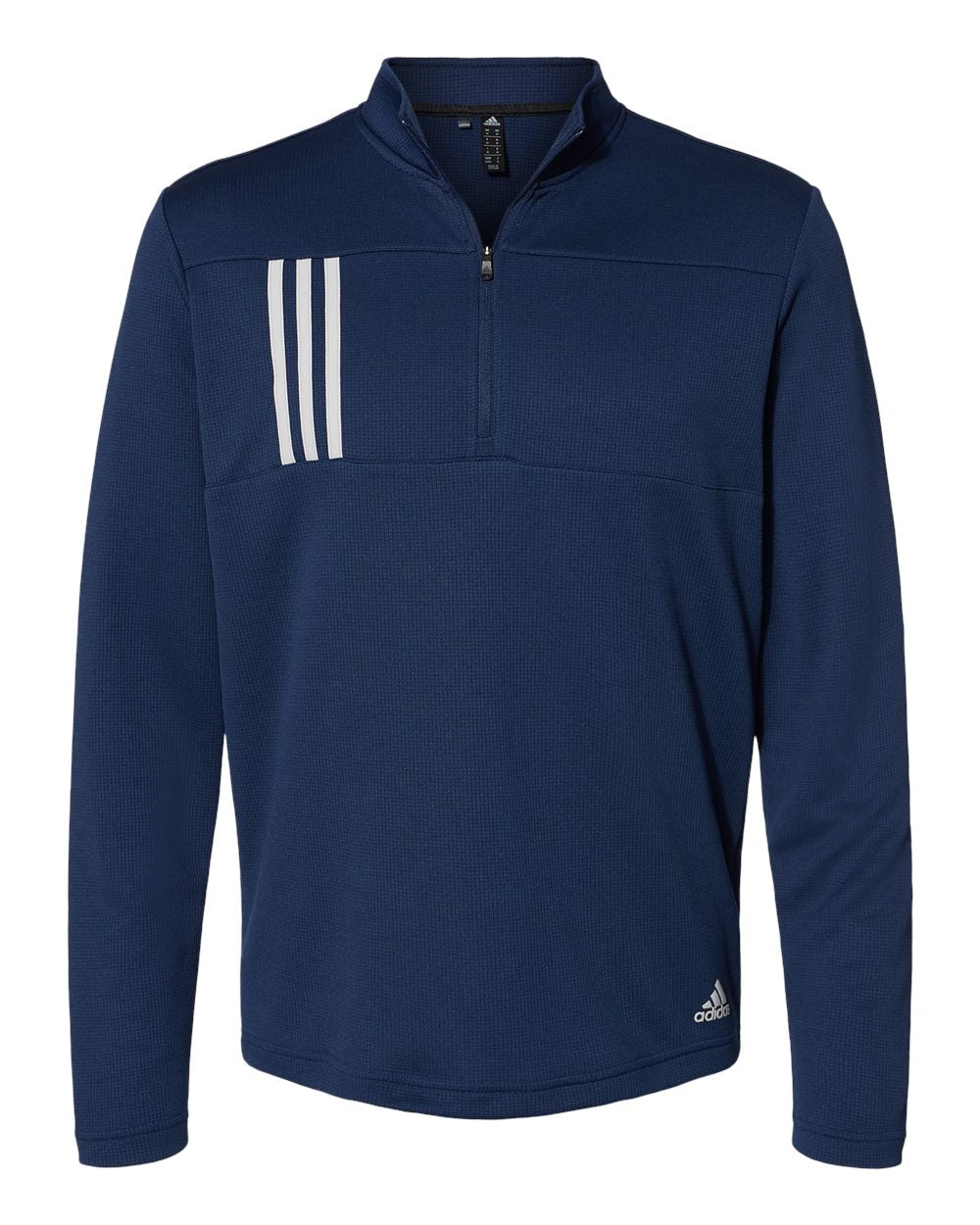 Adidas - 3-Stripes Double Knit Quarter-Zip Pullover - A482