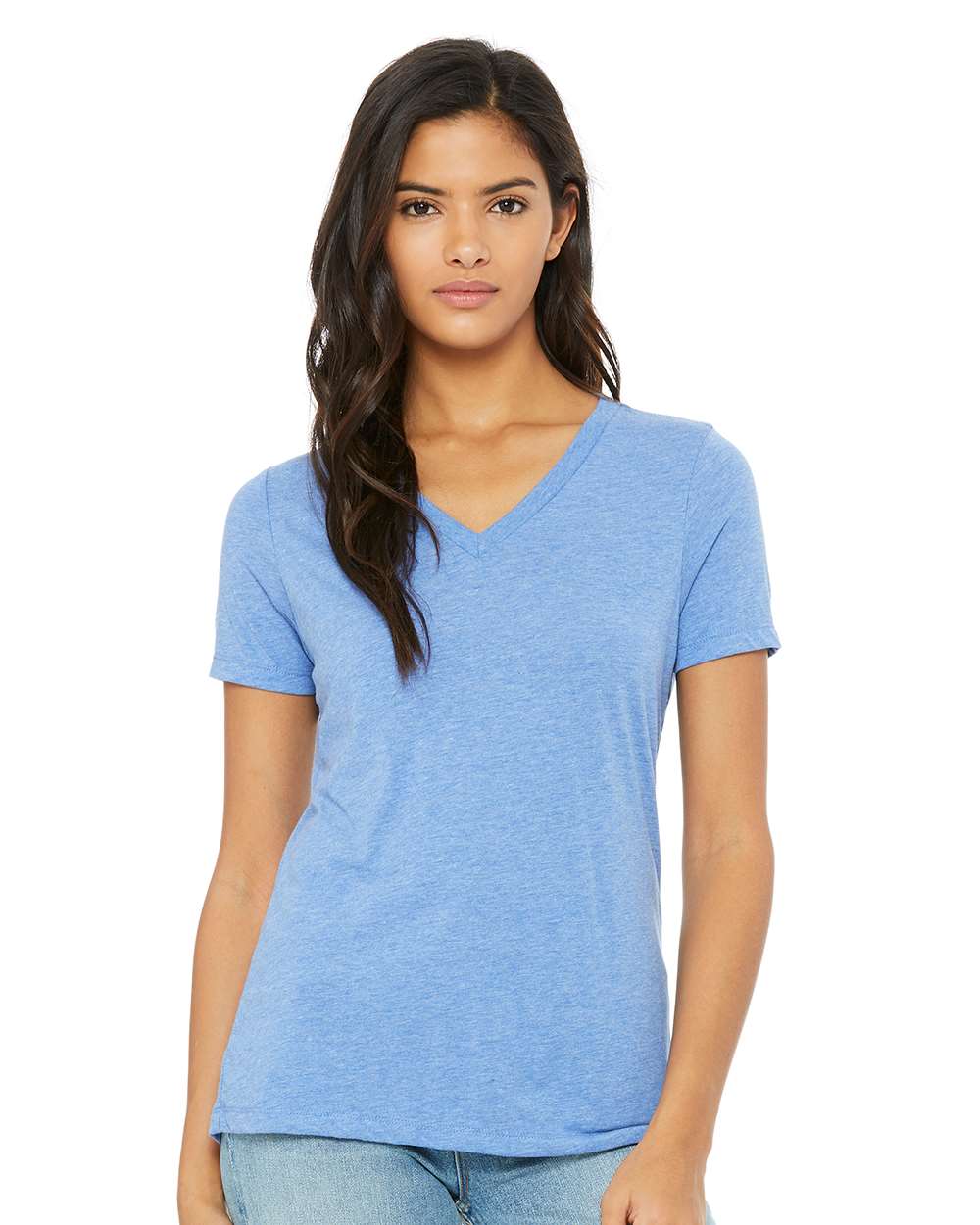 BELLA + CANVAS - Women's Relaxed Triblend Short Sleeve V-Neck Tee - 6415